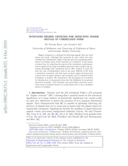 Innovated higher criticism for detecting sparse signals in correlated
  noise