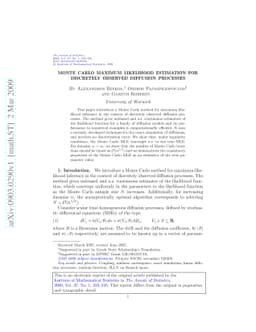 Monte Carlo maximum likelihood estimation for discretely observed
  diffusion processes