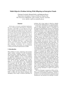 Multi-Objective Problem Solving With Offspring on Enterprise Clouds
