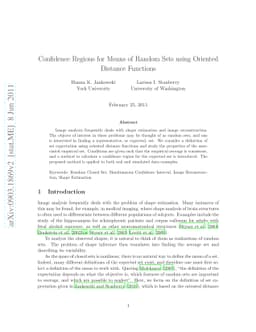 Confidence Regions for Means of Random Sets using Oriented Distance
  Functions