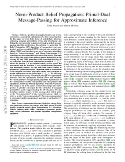 Norm-Product Belief Propagation: Primal-Dual Message-Passing for
  Approximate Inference