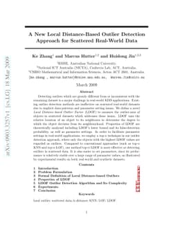 A New Local Distance-Based Outlier Detection Approach for Scattered
  Real-World Data