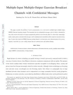 Multiple-Input Multiple-Output Gaussian Broadcast Channels with
  Confidential Messages