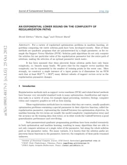 An Exponential Lower Bound on the Complexity of Regularization Paths