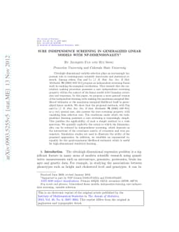 Sure independence screening in generalized linear models with
  NP-dimensionality