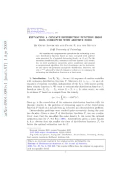 Estimating a concave distribution function from data corrupted with
  additive noise