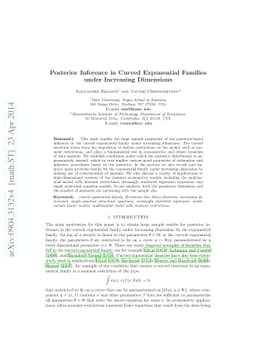 Posterior Inference in Curved Exponential Families under Increasing
  Dimensions