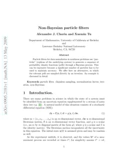 Non-Bayesian particle filters