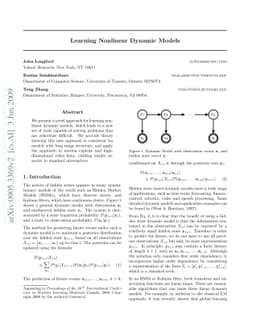 Learning Nonlinear Dynamic Models
