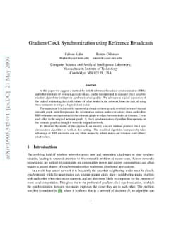 Gradient Clock Synchronization using Reference Broadcasts