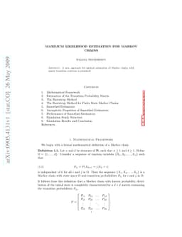 Maximum Likelihood Estimation for Markov Chains