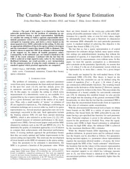 The Cramer-Rao Bound for Sparse Estimation