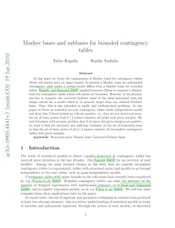 Markov bases and subbases for bounded contingency tables