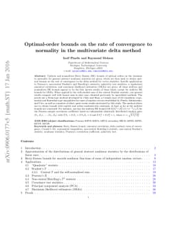 Optimal-order bounds on the rate of convergence to normality in the
  multivariate delta method