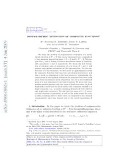 Nonparametric estimation of composite functions