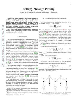 Entropy Message Passing