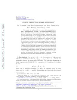 On-line predictive linear regression