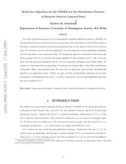 Reduction algorithm for the NPMLE for the distribution function of
  bivariate interval censored data