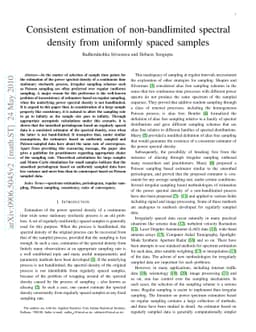 Consistent estimation of non-bandlimited spectral density from uniformly
  spaced samples