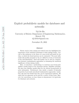 Explicit probabilistic models for databases and networks