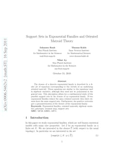 Support Sets in Exponential Families and Oriented Matroid Theory