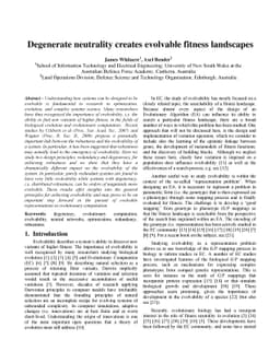 Degenerate neutrality creates evolvable fitness landscapes