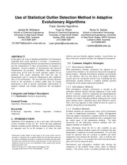 Use of statistical outlier detection method in adaptive evolutionary
  algorithms