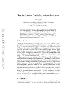 How to Evaluate Controlled Natural Languages