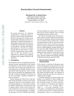Bayesian Query-Focused Summarization