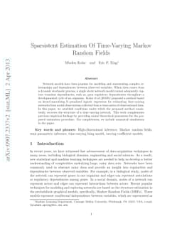 Sparsistent Estimation of Time-Varying Discrete Markov Random Fields