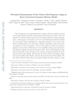Precision Measurements of the Cluster Red Sequence using an Error
  Corrected Gaussian Mixture Model
