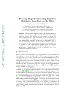 Decoding Finger Flexion using amplitude modulation from band-specific
  ECoG