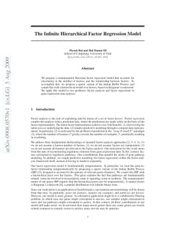The Infinite Hierarchical Factor Regression Model
