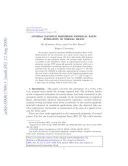 General maximum likelihood empirical Bayes estimation of normal means