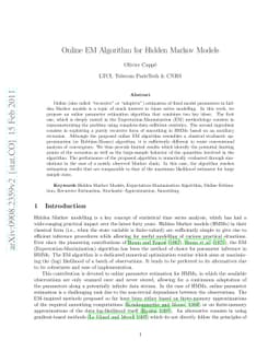 Online EM Algorithm for Hidden Markov Models