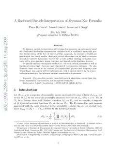 A Backward Particle Interpretation of Feynman-Kac Formulae
