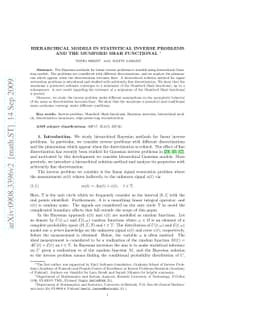 Hierarchical models in statistical inverse problems and the
  Mumford--Shah functional