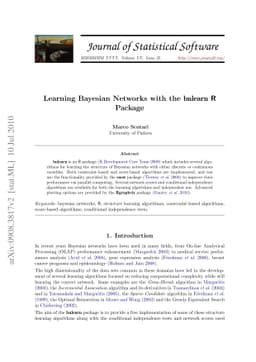 Learning Bayesian Networks with the bnlearn R Package