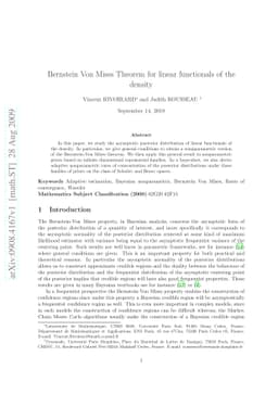 Bernstein Von Mises Theorem for linear functionals of the density