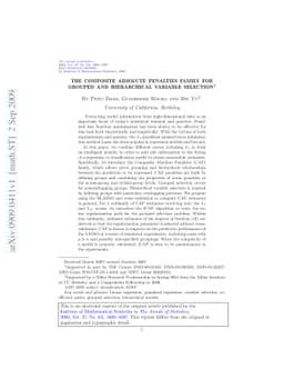 The composite absolute penalties family for grouped and hierarchical
  variable selection