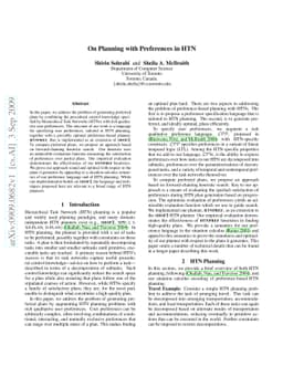On Planning with Preferences in HTN