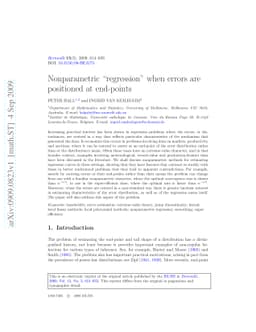 Nonparametric "regression" when errors are positioned at end-points