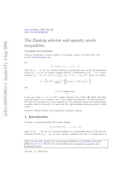 The Dantzig selector and sparsity oracle inequalities