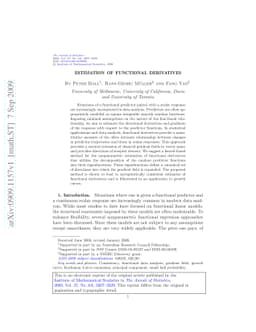 Estimation of functional derivatives