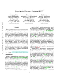 Kernel Spectral Curvature Clustering (KSCC)