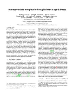Interactive Data Integration through Smart Copy & Paste