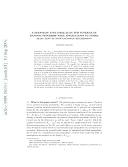 A Bernstein-type inequality for suprema of random processes with
  applications to model selection in non-Gaussian regression