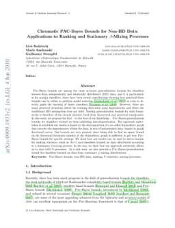 Chromatic PAC-Bayes Bounds for Non-IID Data: Applications to Ranking and
  Stationary $β$-Mixing Processes