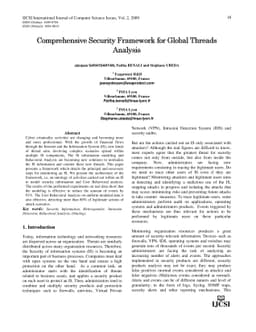 Comprehensive Security Framework for Global Threads Analysis