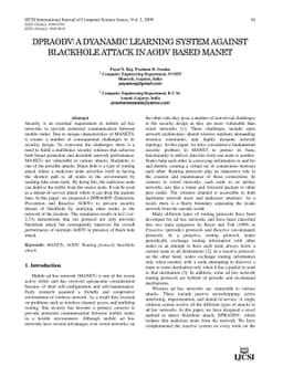 Dpraodv: A Dyanamic Learning System Against Blackhole Attack in Aodv
  Based Manet